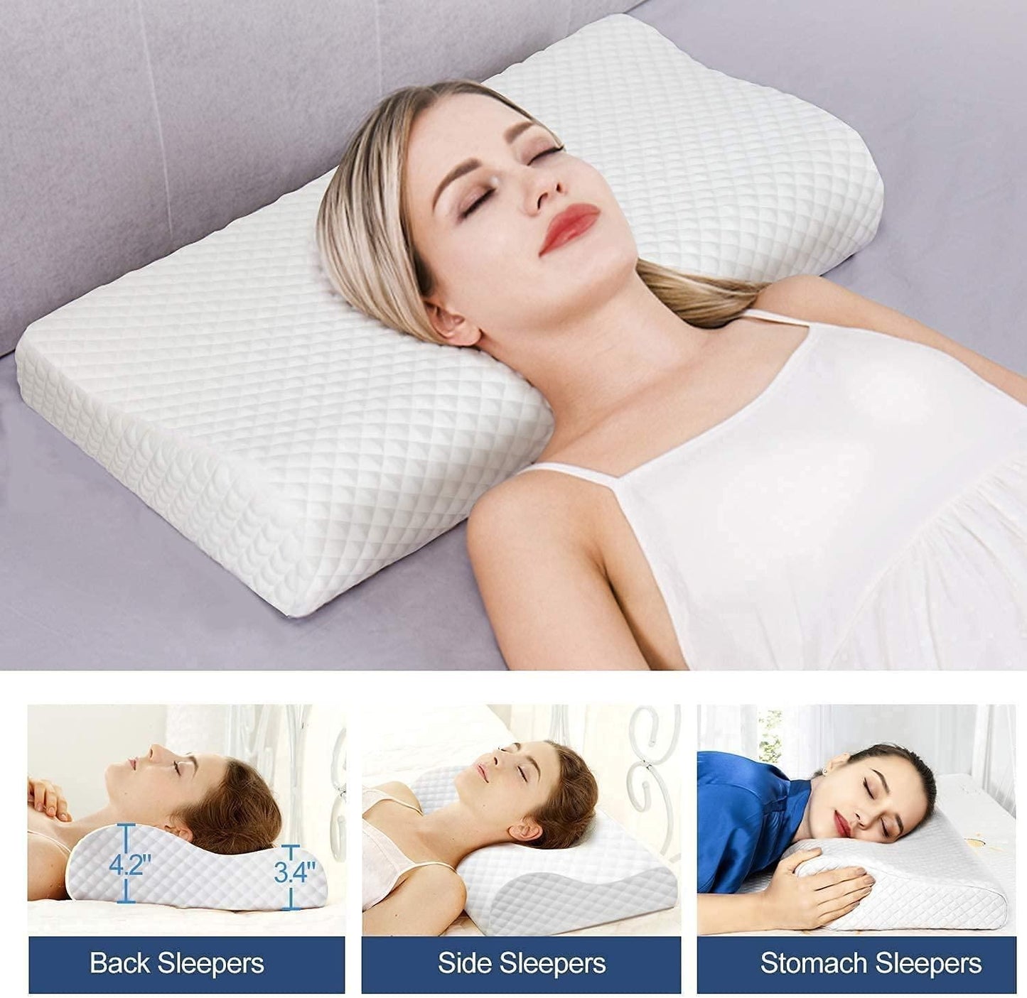Cervical Orthopedic Ergonomic Pillow – Neck & Shoulder Support