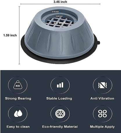 Anti Vibration Pad-Anti-vibration Pads For Washing Machine - 4 Pcs Shock Proof Feet For Washer. Dryer, Great For Home, Laundry Room, Kitchen, Washer, Dryer, Table, Chair, Sofa, Bed (4 Pcs)